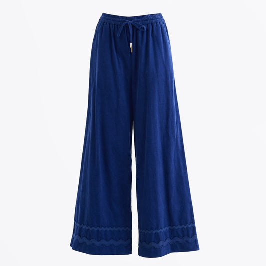 - River Babycord Ric Ran Trim Trousers - Navy