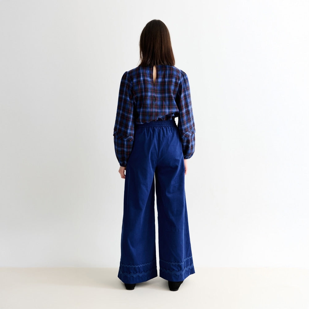 - River Babycord Ric Ran Trim Trousers - Navy