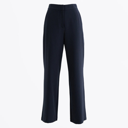 - Tilde Pinstripe Trousers - Navy