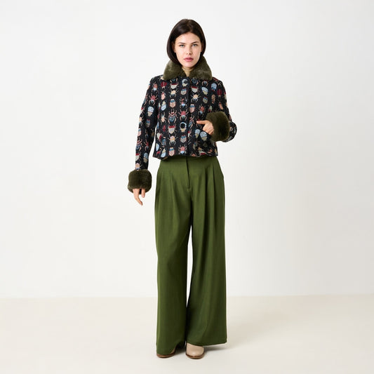 - Kent Beetlejuice Fur Trim Jacket