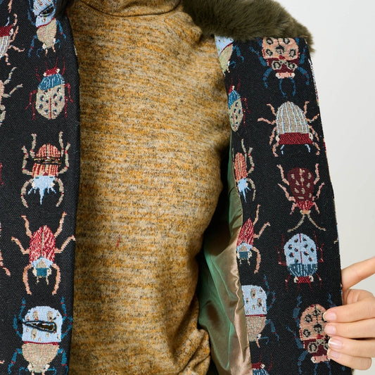 - Kent Beetlejuice Fur Trim Jacket