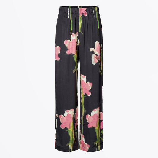 - Elasticated Long Pants - Melting Flowers