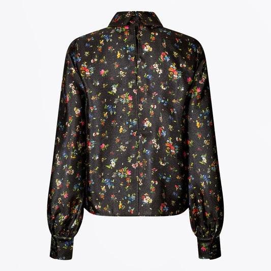 - Gathered Long Sleeve Top - Magnolia Garden