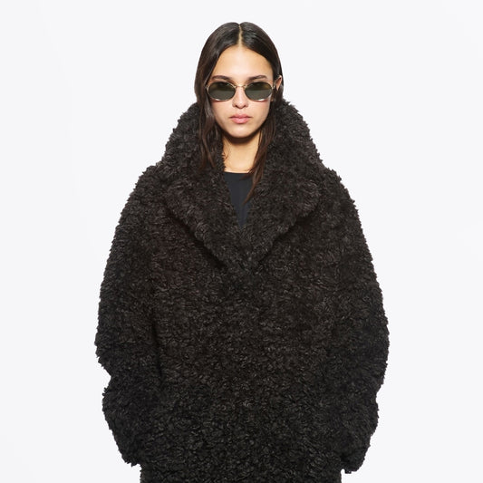 - Camille Cocoon Coat - Dark Chocolate