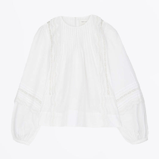 - Leaf Blouse - Optic White