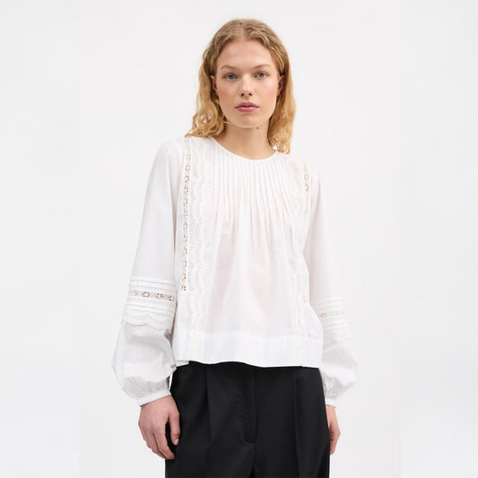 - Leaf Blouse - Optic White