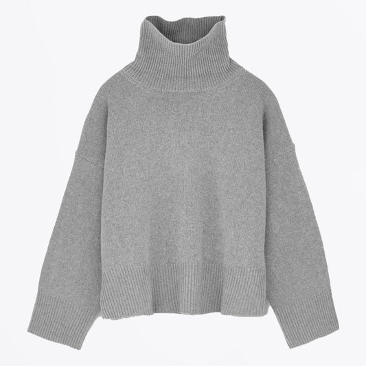 - Silene Turtle Neck - Grey Melange
