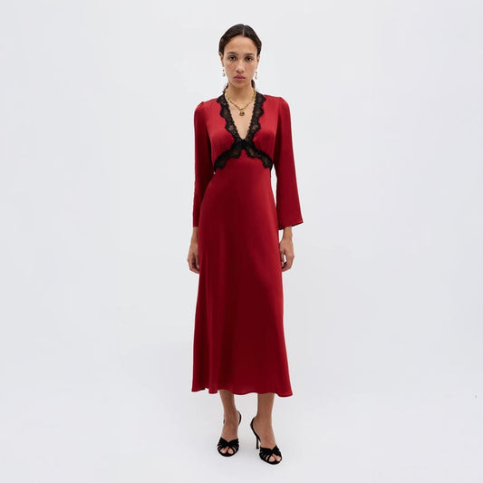 - Debra Dress - Burgundy