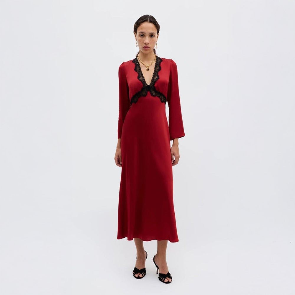 - Debra Dress - Burgundy