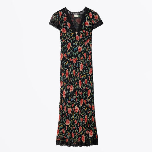- Clarice Dress - Butterfly Floral Black