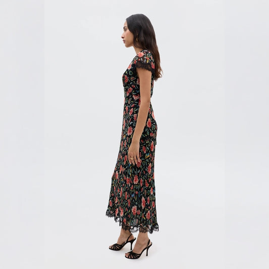 - Clarice Dress - Butterfly Floral Black