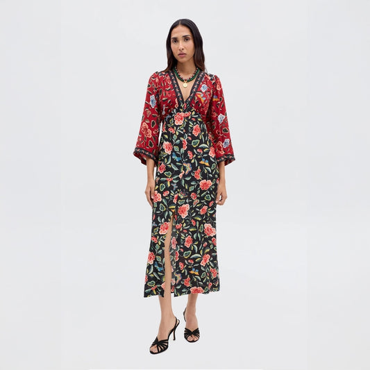 - Dahlia Dress - Butterfly Mix Black