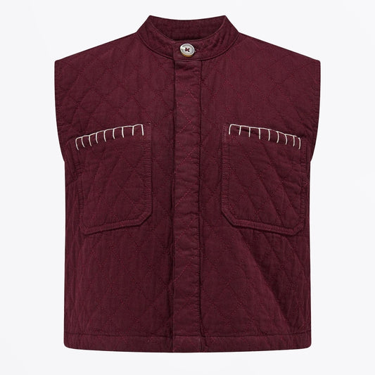 - Quilted Pablo Vest - Mulberry