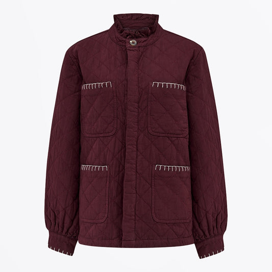 - Quilted Pablo Jacket - Mulberry