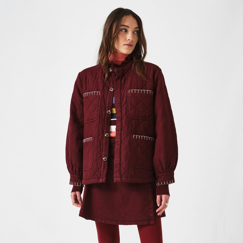 - Quilted Pablo Jacket - Mulberry
