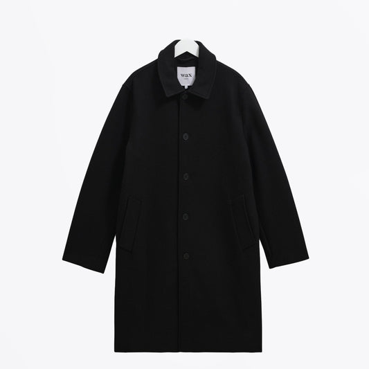 - Stan Wool Twill Coat - Black