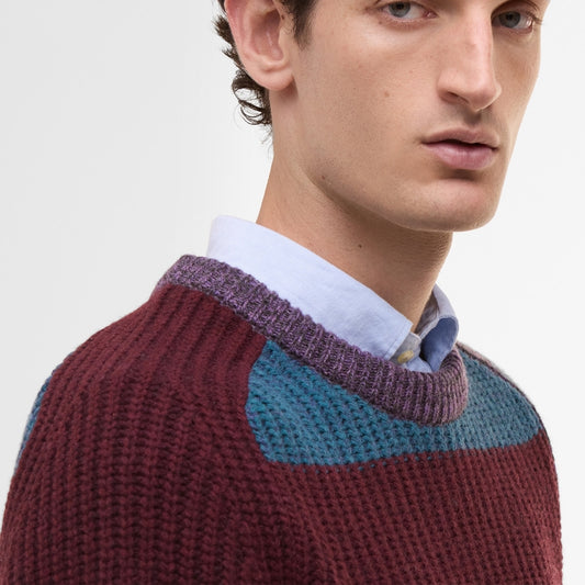 - Multi Striped Crew Neck Sweater