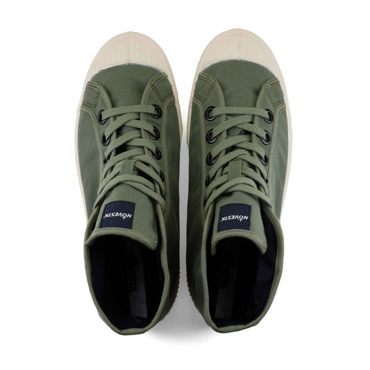 - Star Dribble Wax Cotton Sneakers - Sage