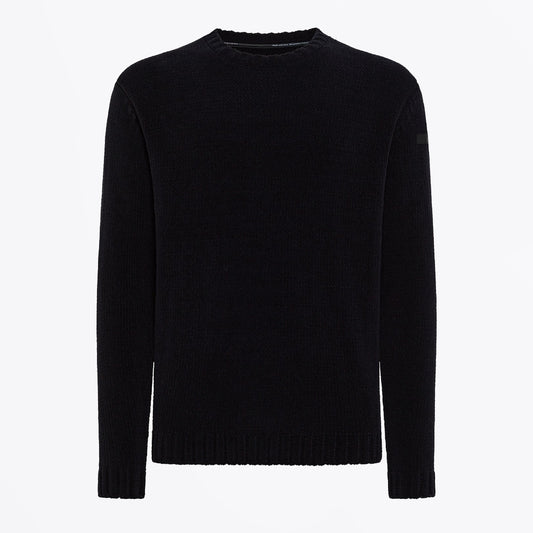 - Cinematt Round Knitted Jumper - Black