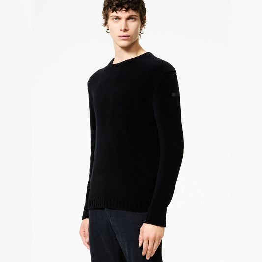 - Cinematt Round Knitted Jumper - Black