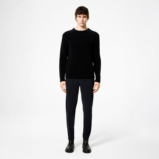 - Cinematt Round Knitted Jumper - Black