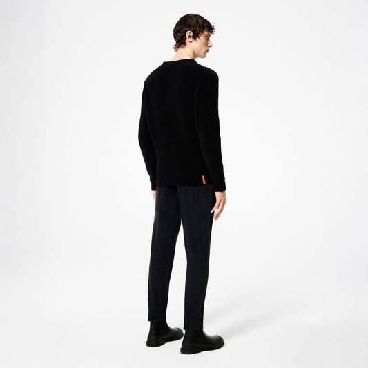 - Cinematt Round Knitted Jumper - Black
