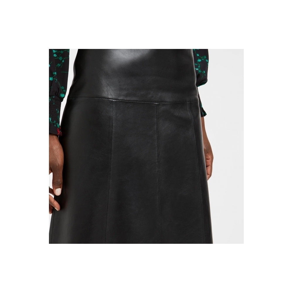 - Tiana Leather Skirt - Black