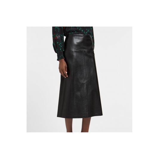 - Tiana Leather Skirt - Black