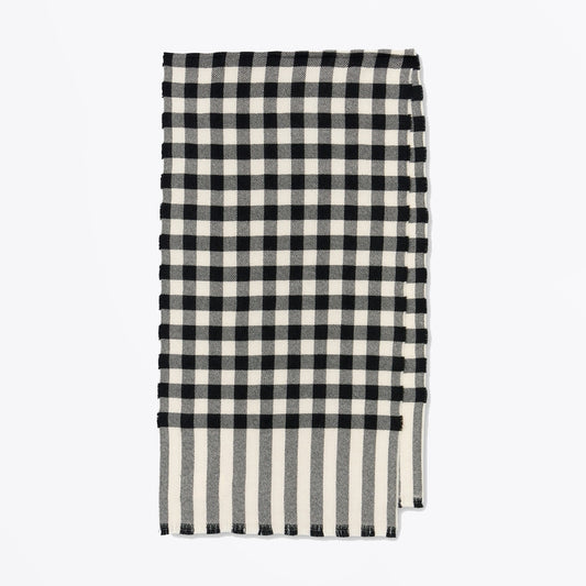 - Nadelle Scarf - Black/Beige Check