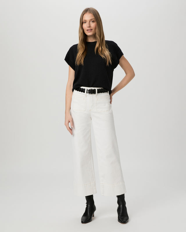 Anessa Ankle Wide Leg Jeans - Toasted Ecru