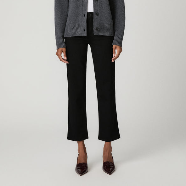 Paige Mason Ankle Straight Jean - Black Shadow