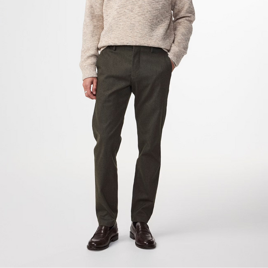 - Theo Melange Tailored Slim Fit Chino - Dark Army