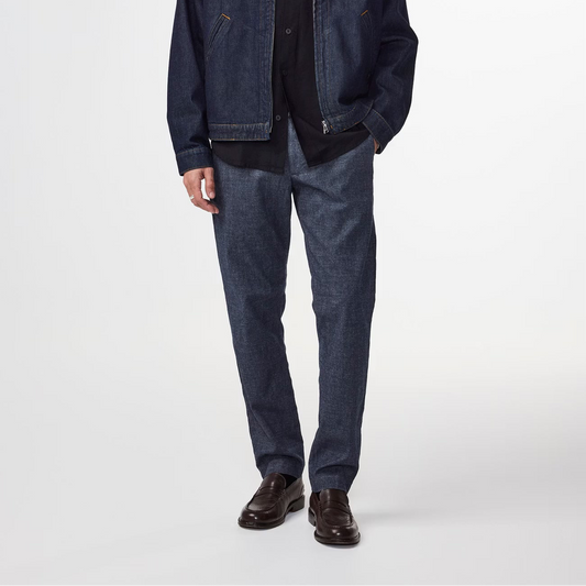 - Theo Melange Tailored Slim Fit Chino - Navy Blue