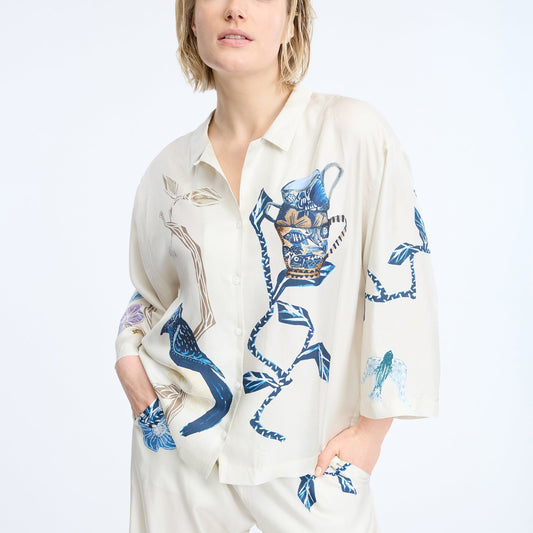 Nancie Top - Print Creme