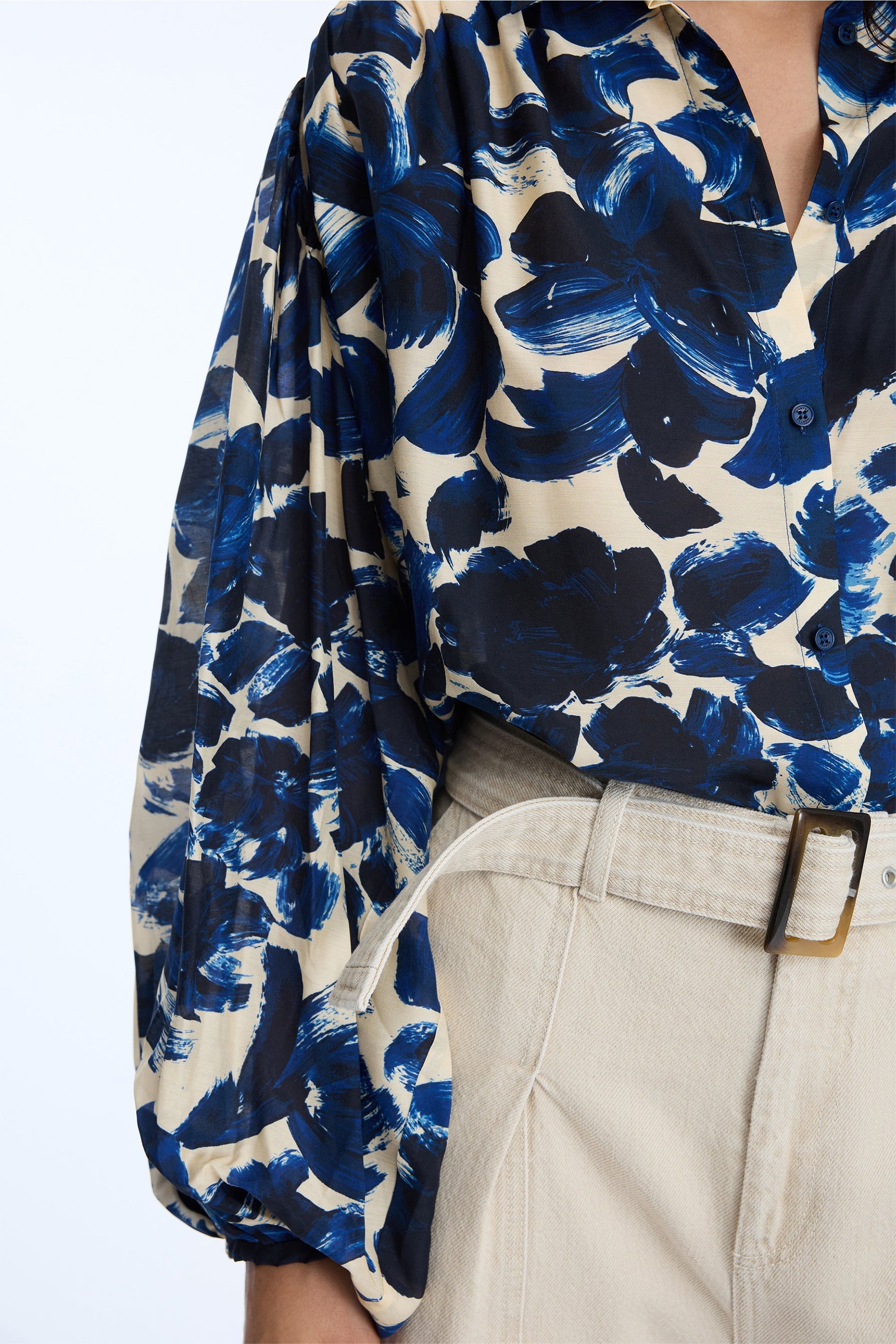 Munthe Lynx Top - Print Indigo