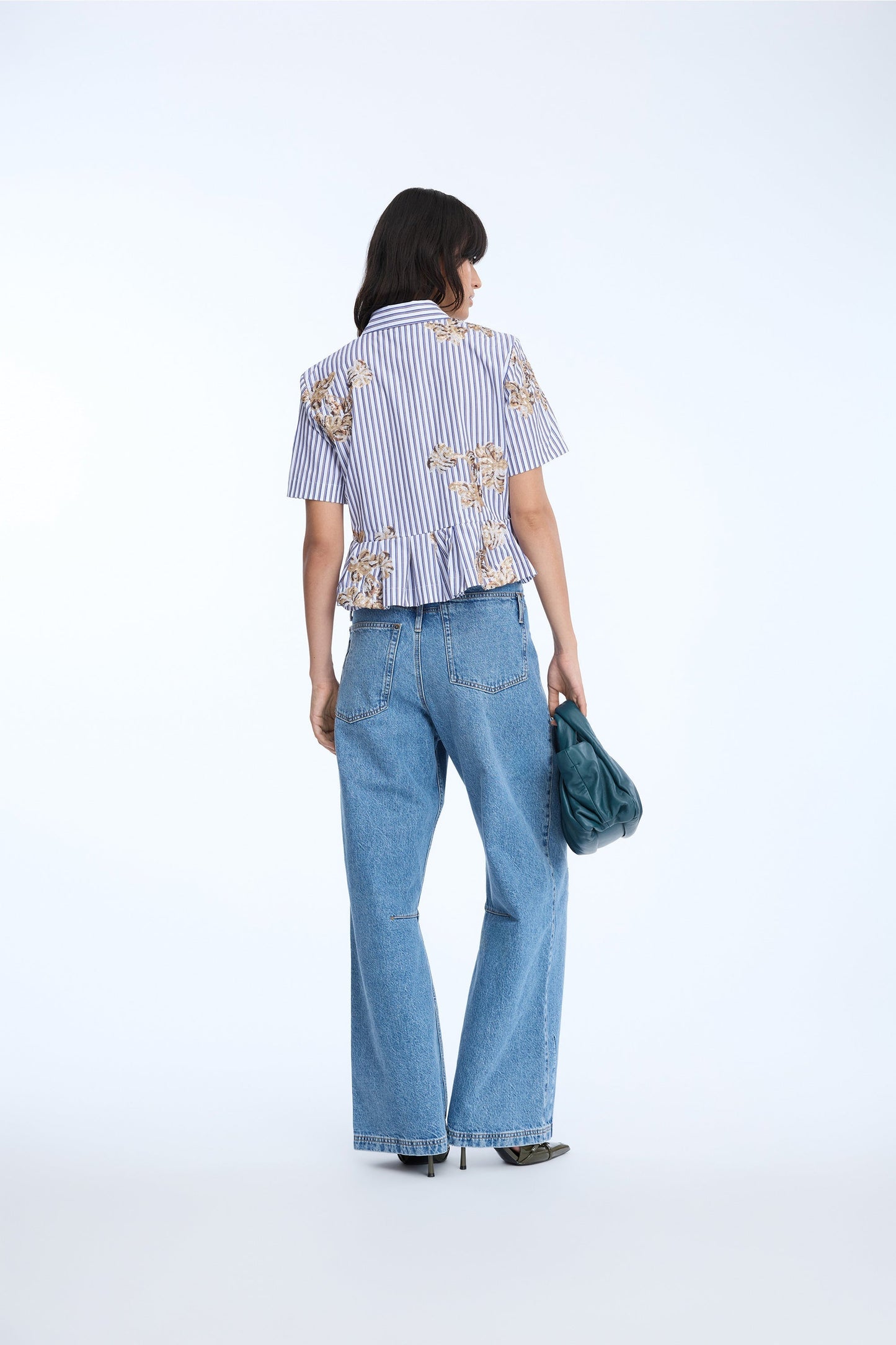 Nuriana Top - Stripe White