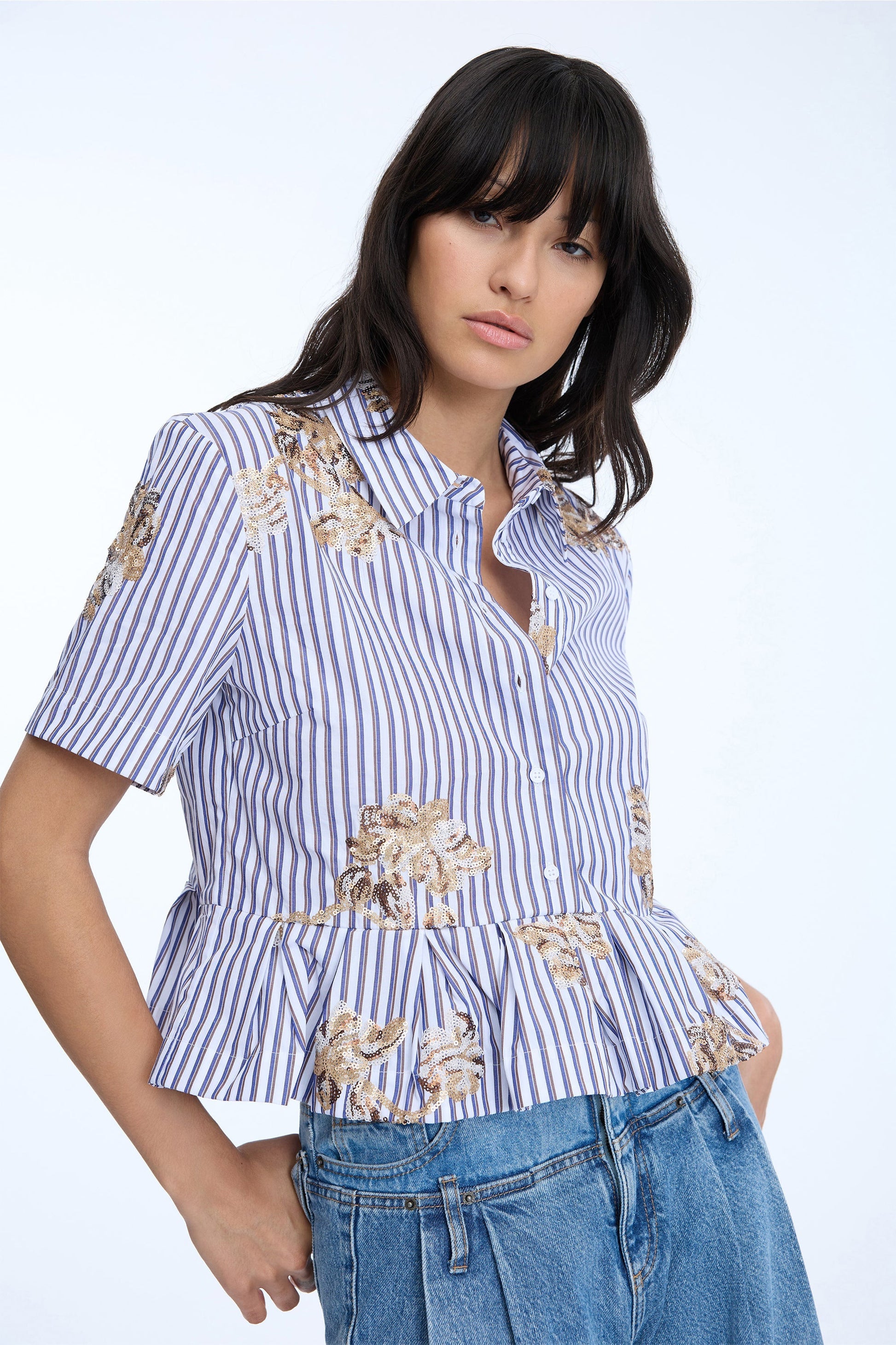 Munthe Nuriana Top - Stripe White