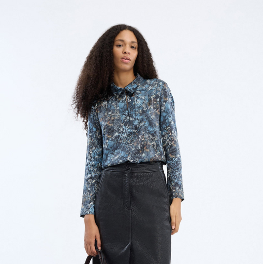 Vignette Shirt - Print Blue