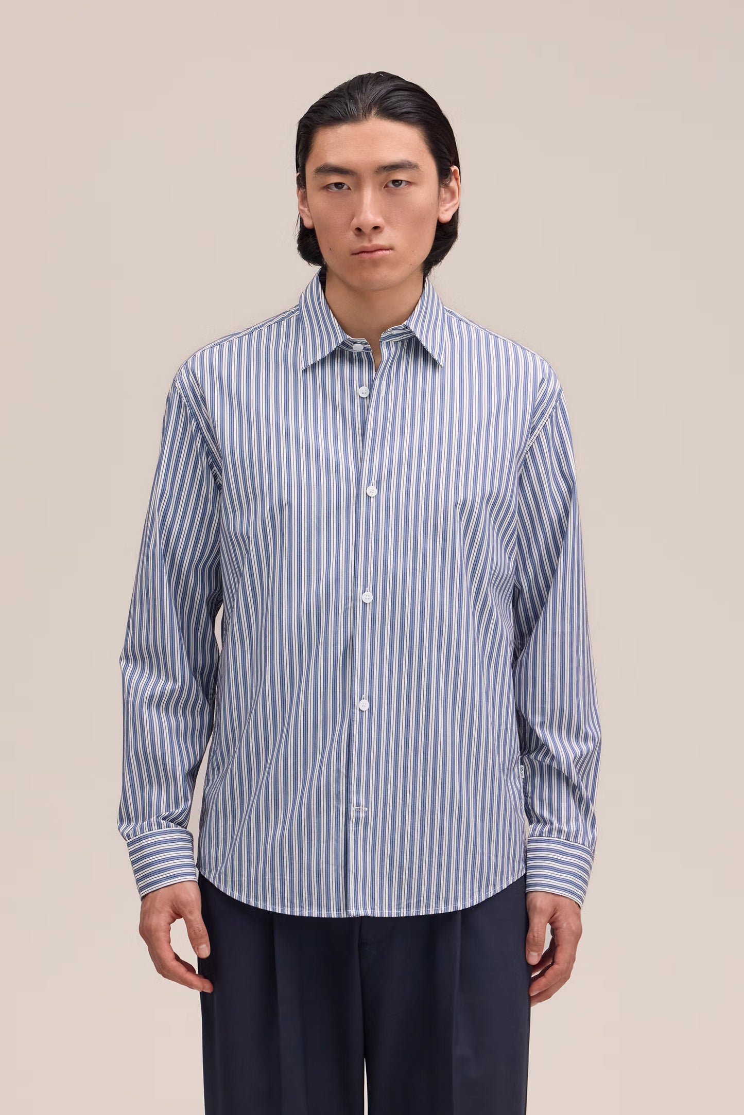 Freddy PKT Smooth Cotton Shirt - Sea Stripe