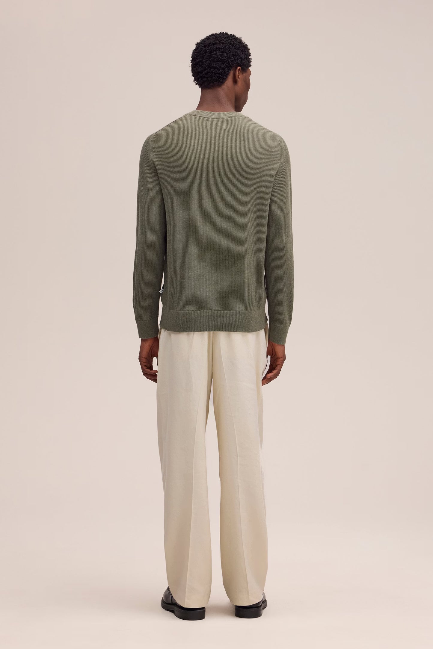 Kevin Ribbed Organic Cotton Sweater - Capers
