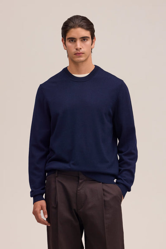 Ted Lightweight Merino Wool Sweater - Navy Blue