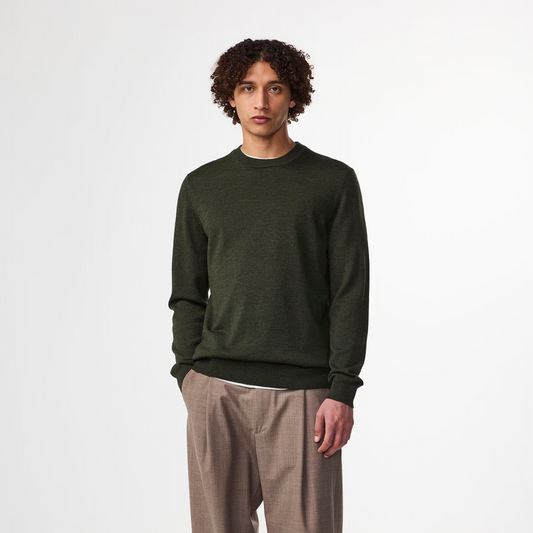 Ted Lightweight Merino Wool Sweater - Dark Army
