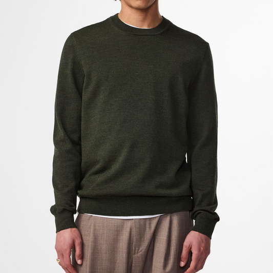 Ted Lightweight Merino Wool Sweater - Dark Army