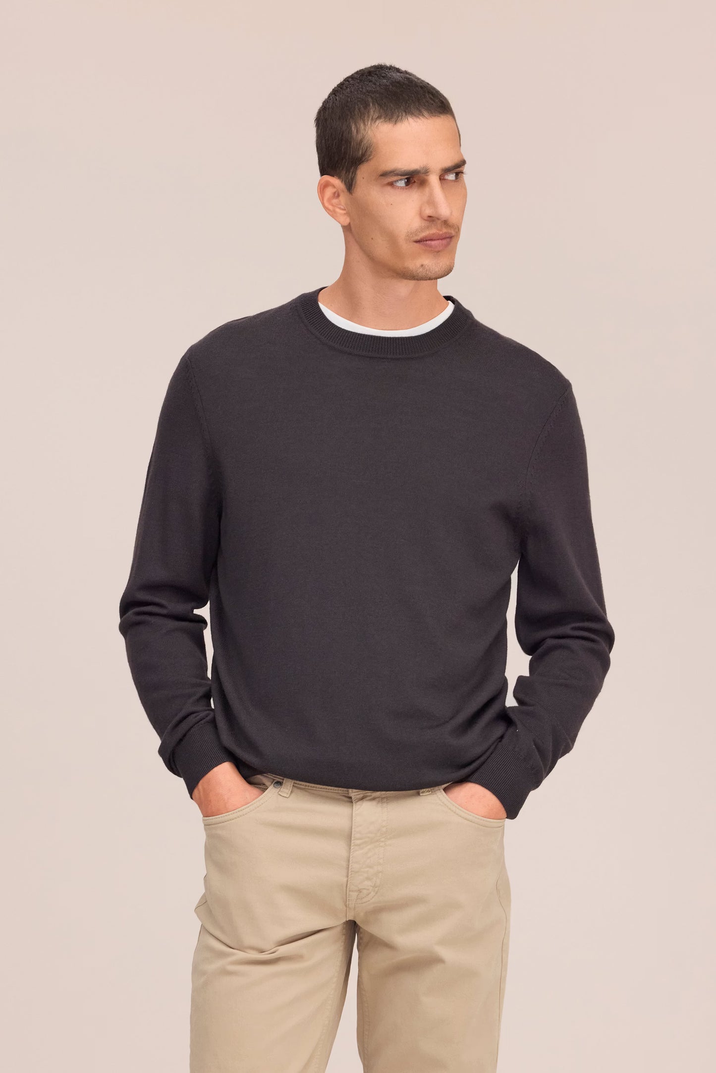 Ted Lightweight Merino Wool Sweater - Deep Truffle