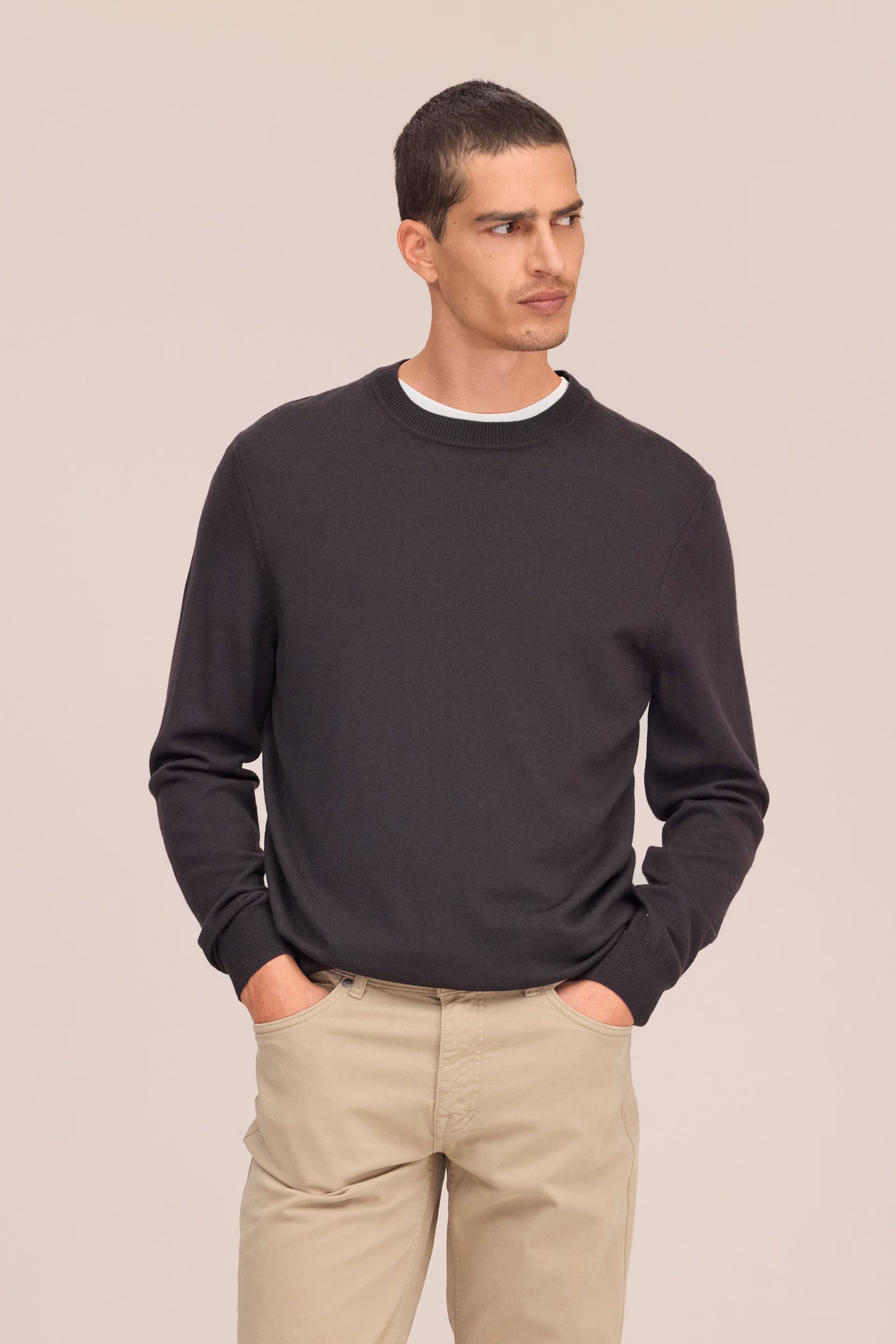 NN07 Ted Lightweight Merino Wool Sweater - Deep Truffle
