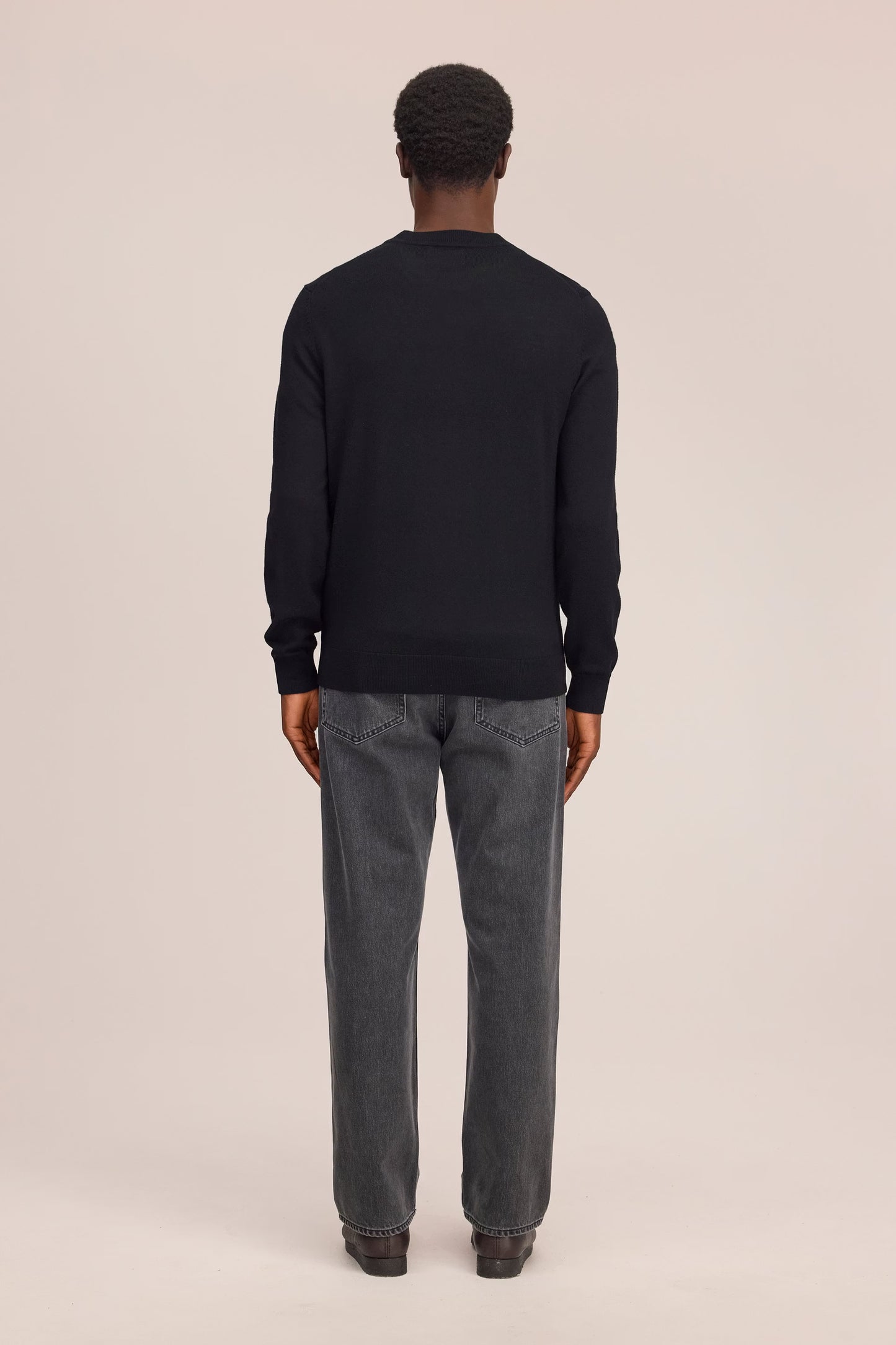 Ted Lightweight Merino Wool Sweater - Black