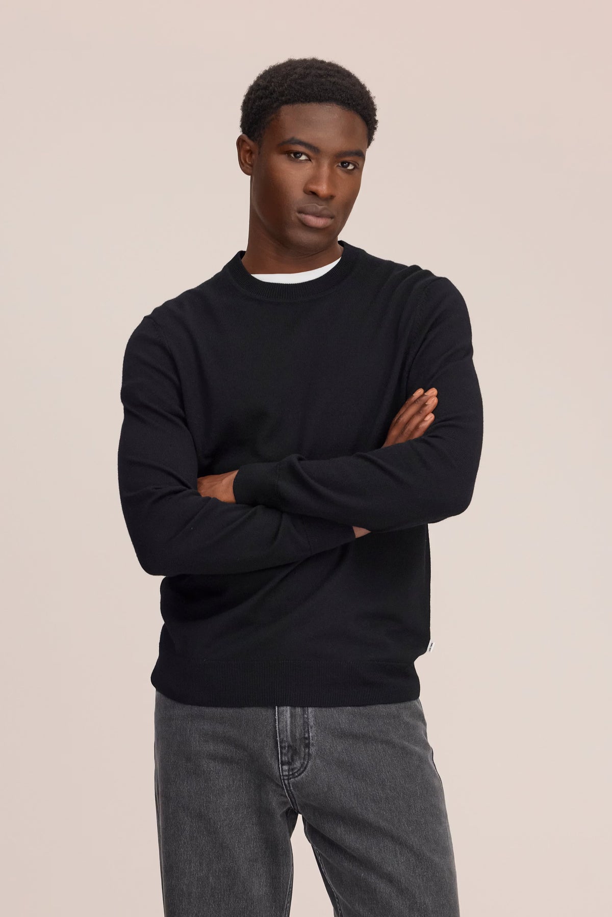 NN07 Ted Lightweight Merino Wool Sweater - Black