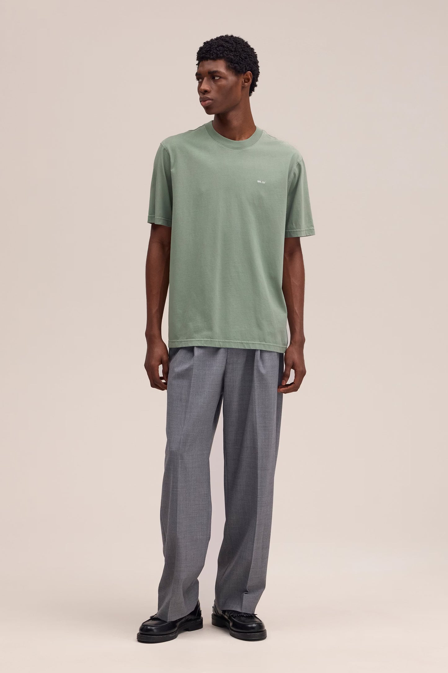 Adam Casual Logo Pima Tee - Sea Spray