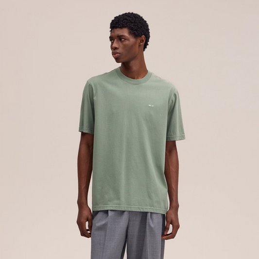 Adam Casual Logo Pima Tee - Sea Spray