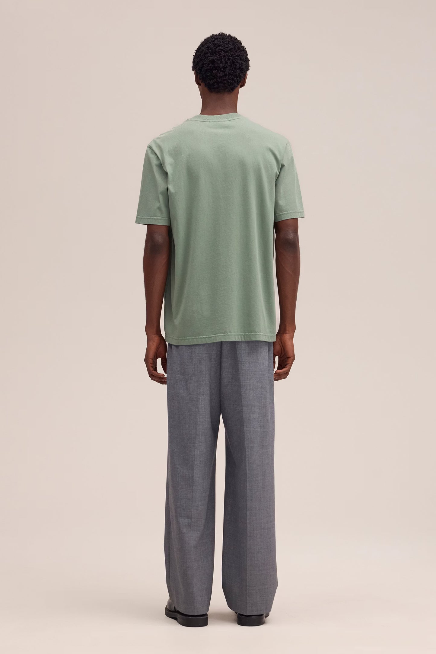 Adam Casual Logo Pima Tee - Sea Spray